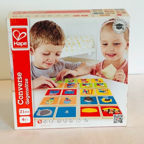 New in Box Hape Converse Wooden Match Opposites Educational Game - Picture 6 of 9
